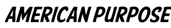 American Purpose Casual font preview